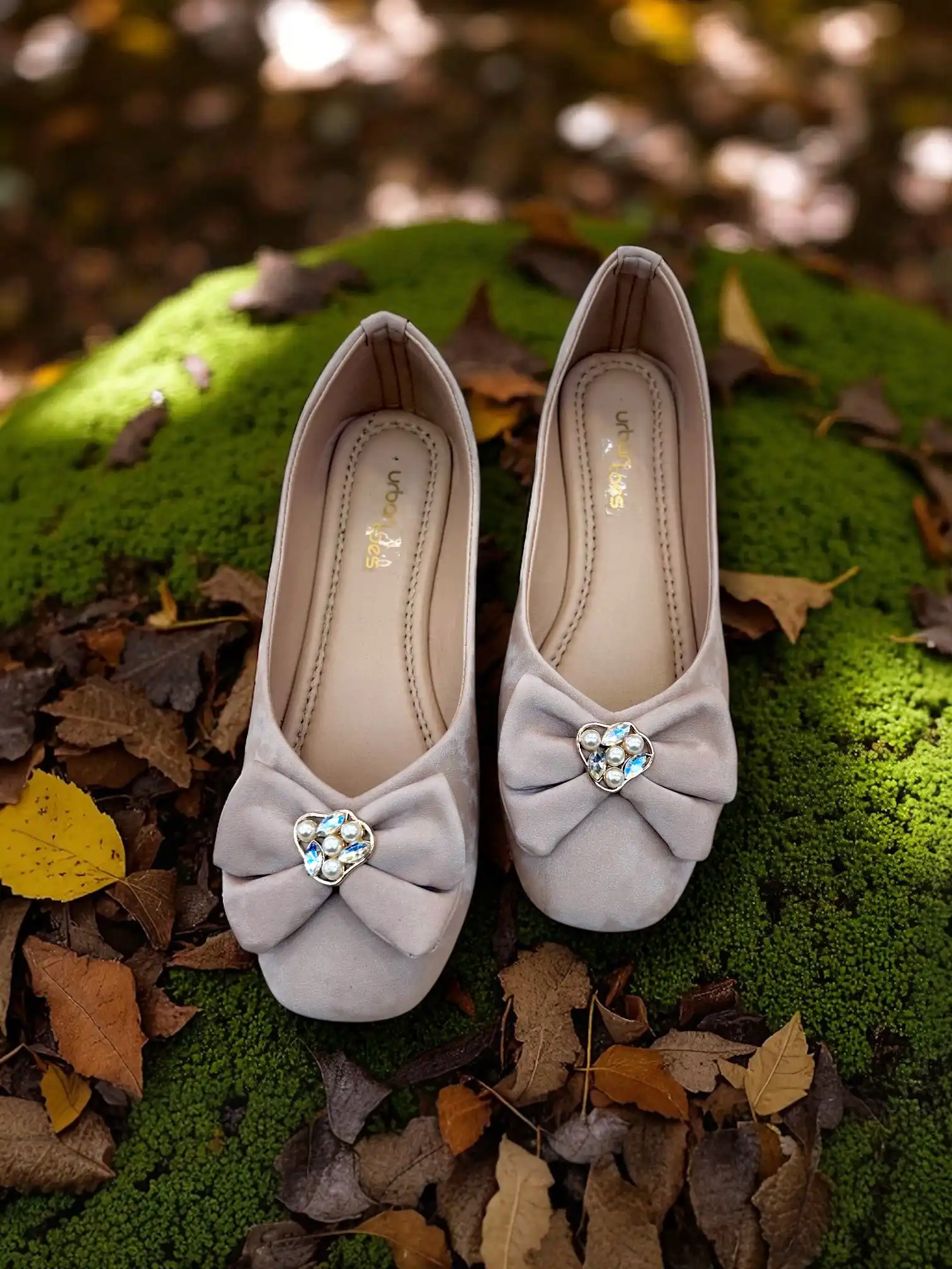 Charm Flat Ballerina Beige