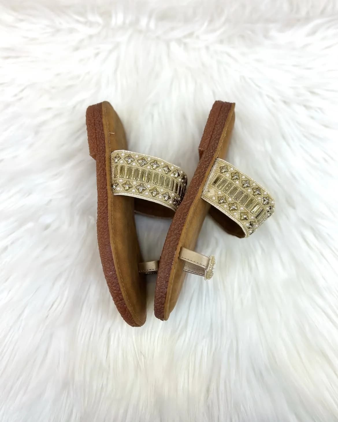 Jasmine Embroidery Flat Slipper