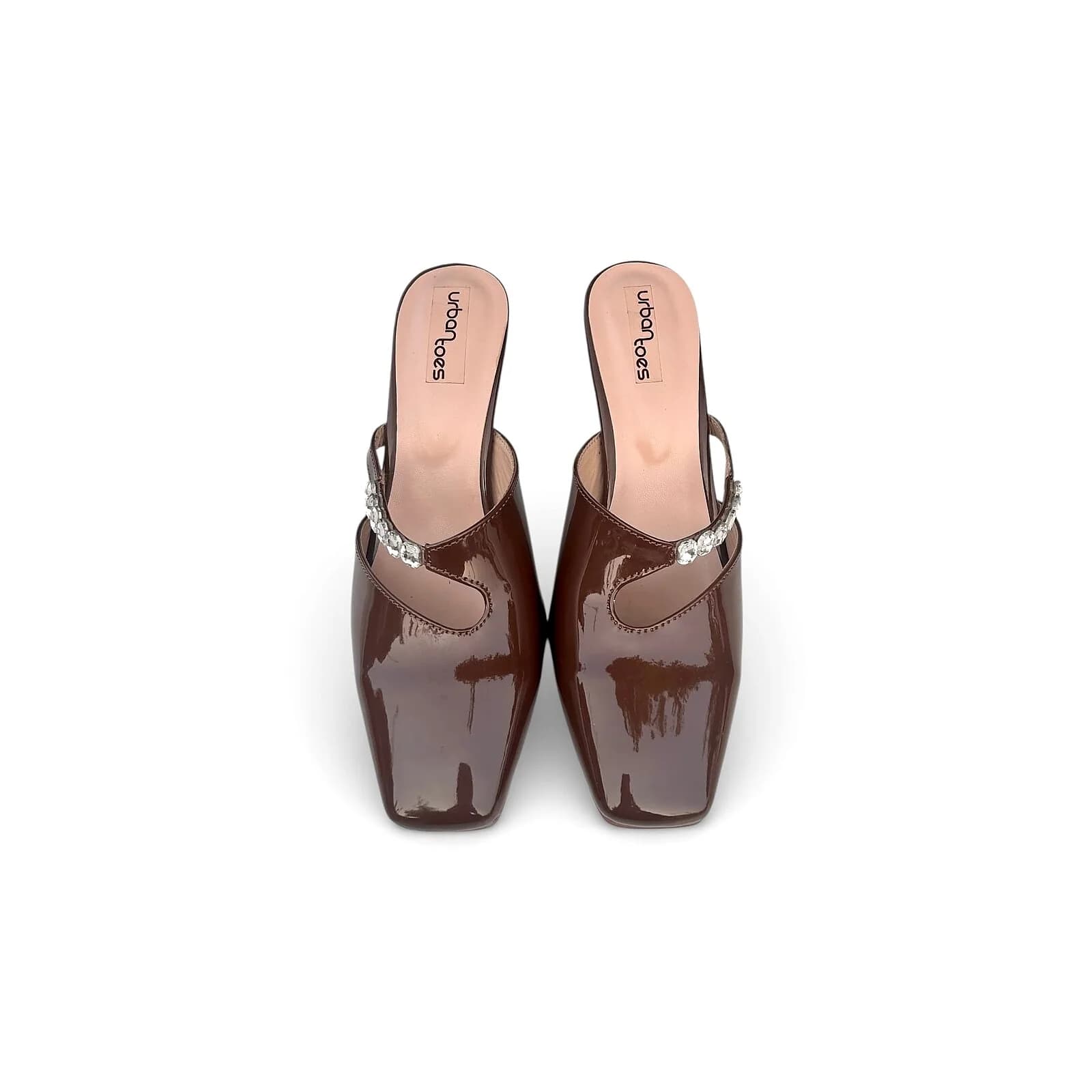 Luxe Pencil Heel Mules Brown
