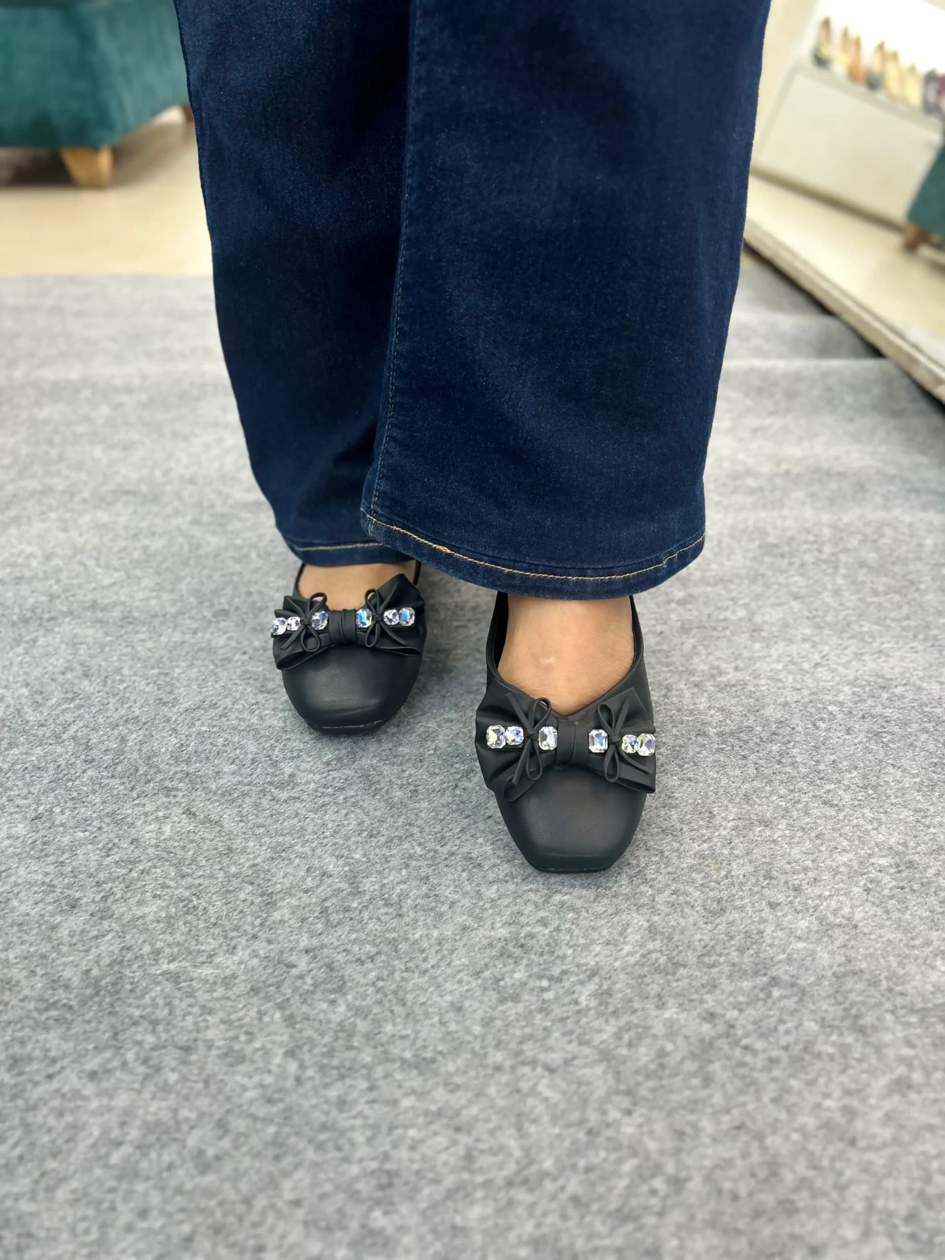 Glam Bow Ballerina Black