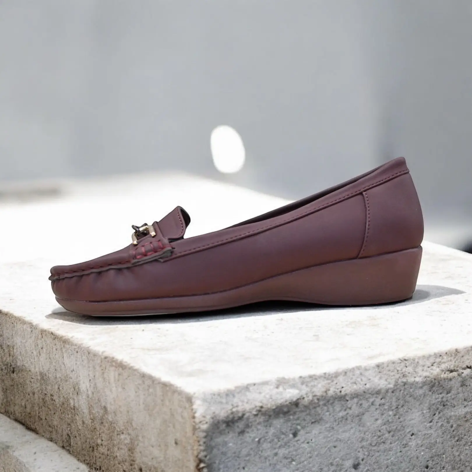 Wine Luxe Platform Loafers