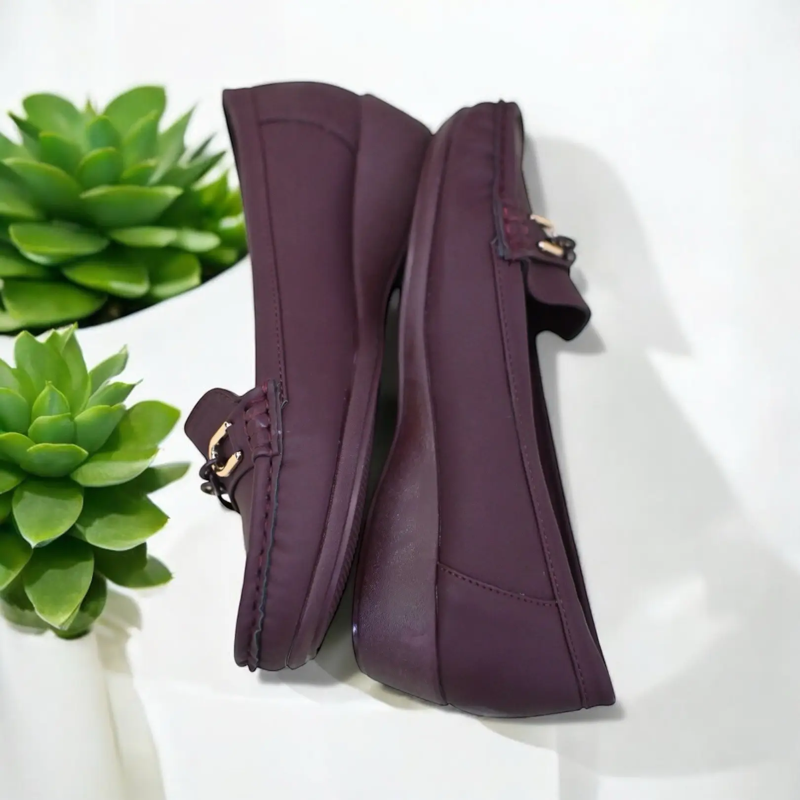 Wine Luxe Platform Loafers