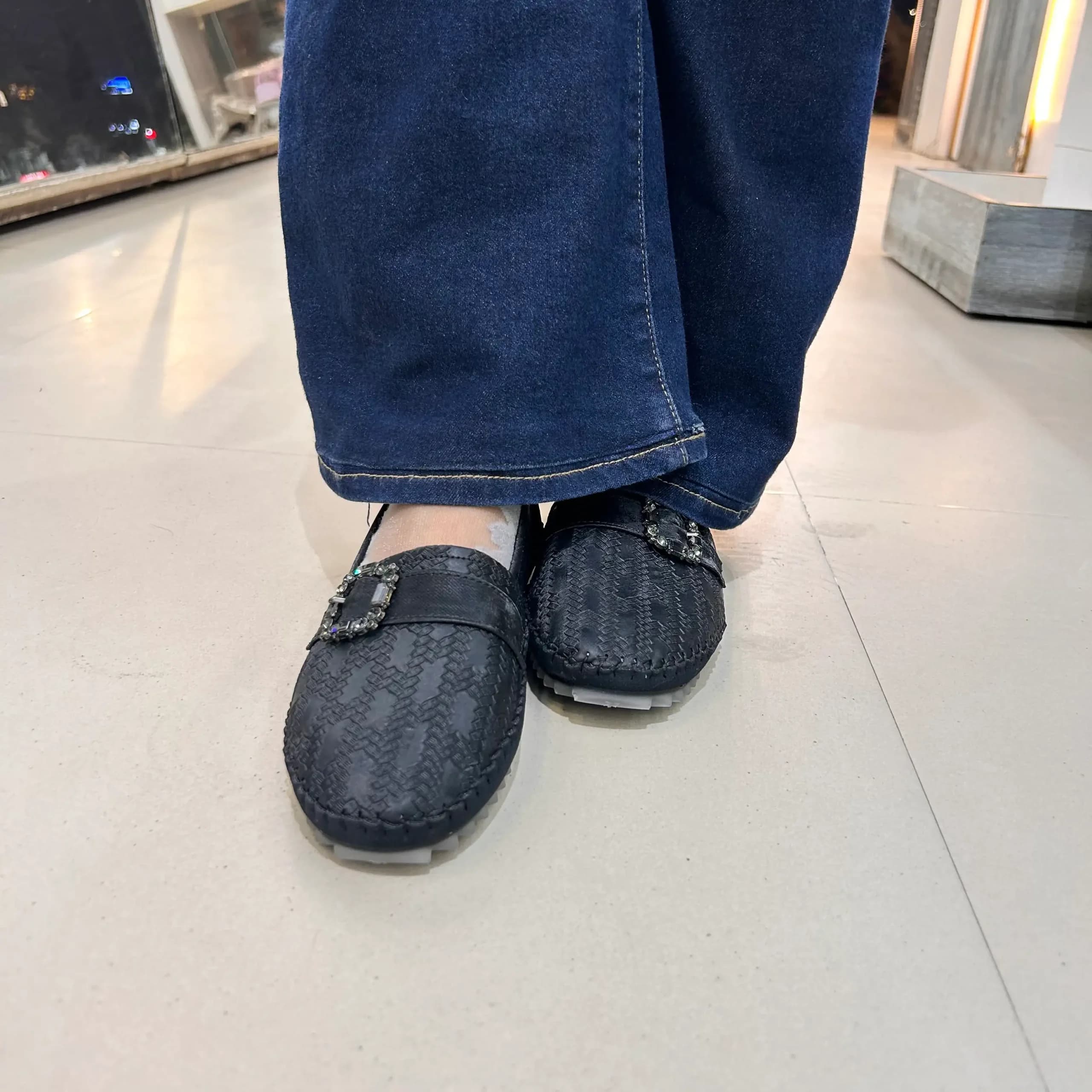 UrbanToes Grace Buckle Comfort Loafers Black