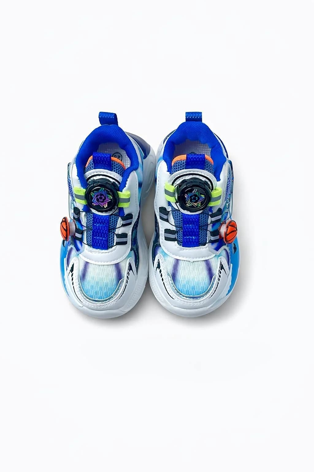 Urbantoes Kids Blue Basketball Style Sports Shoes with Graphic Design – Lightweight Running & Play Sneakers