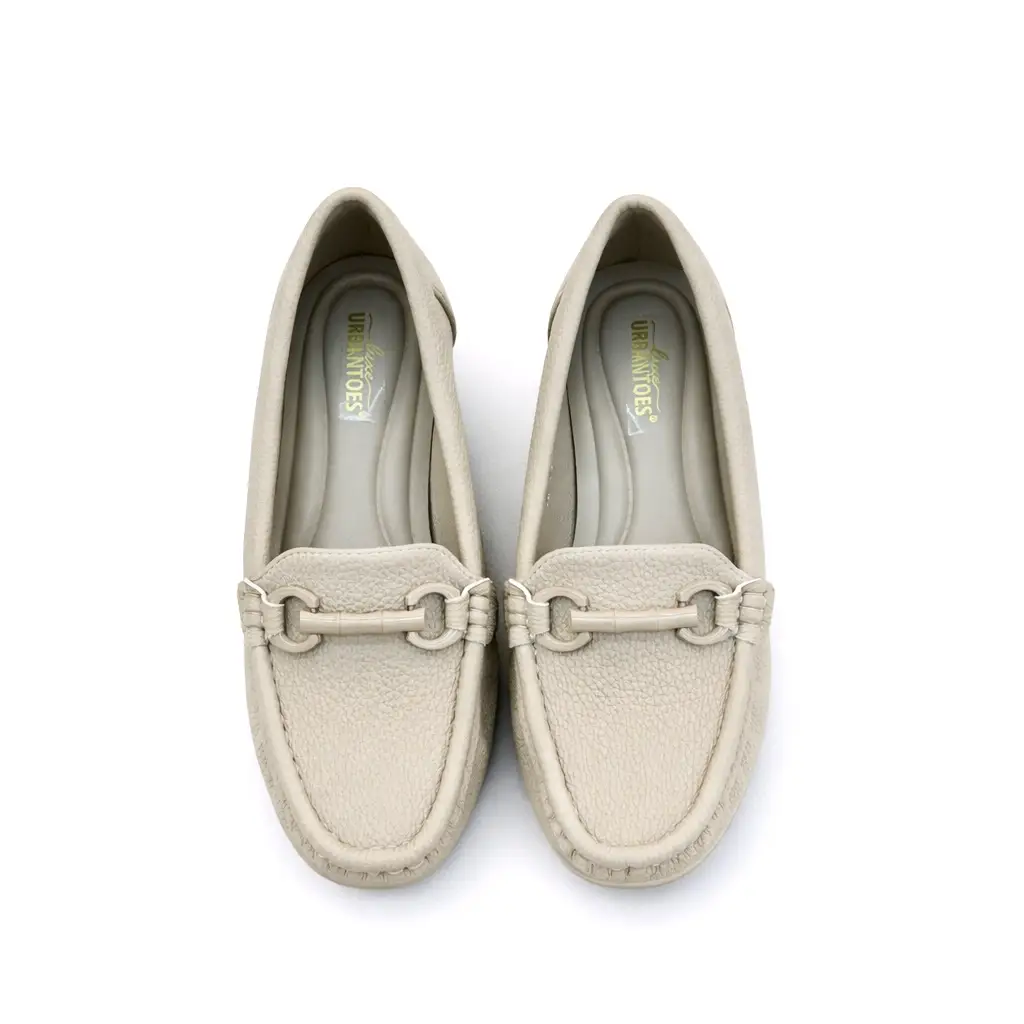 Urbantoes Women Comfortable Beige Wedge loafers