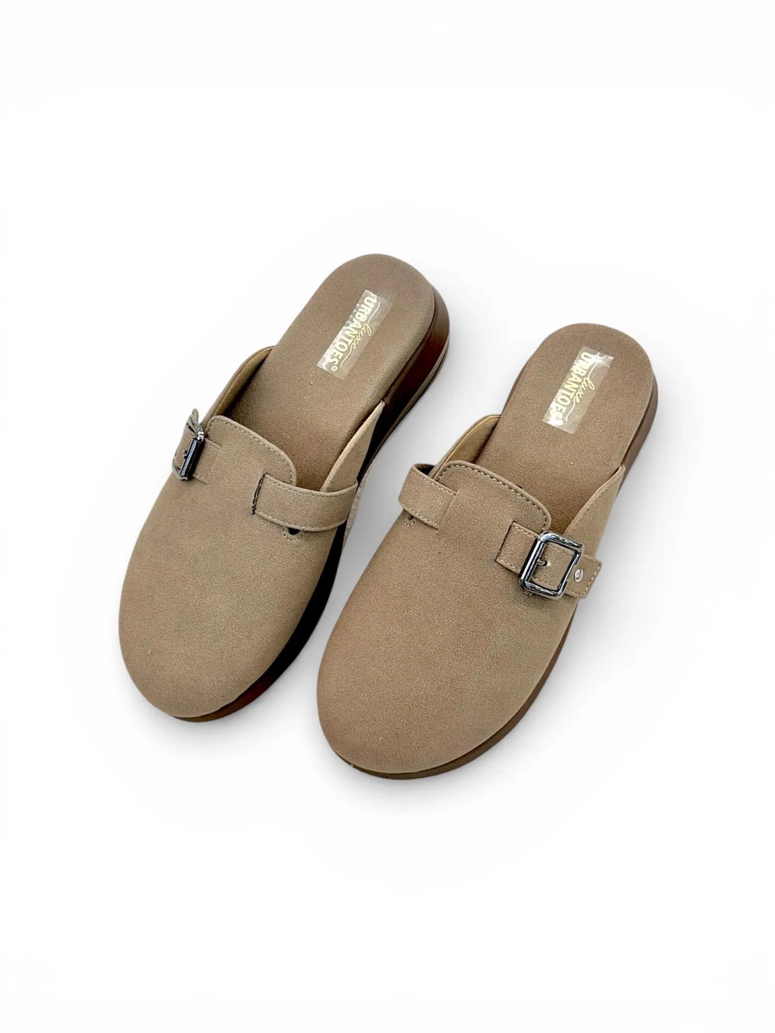 Women Comfortable Walking Mule Flats – Beige