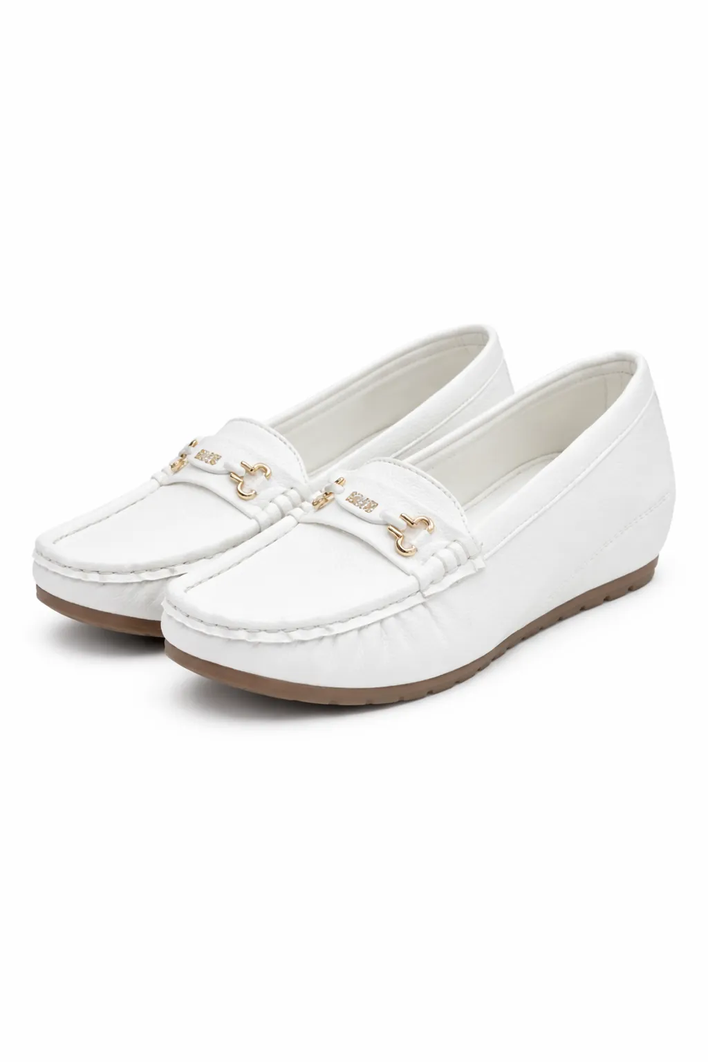 UrbanToes Women White Comfort Walking Loafers