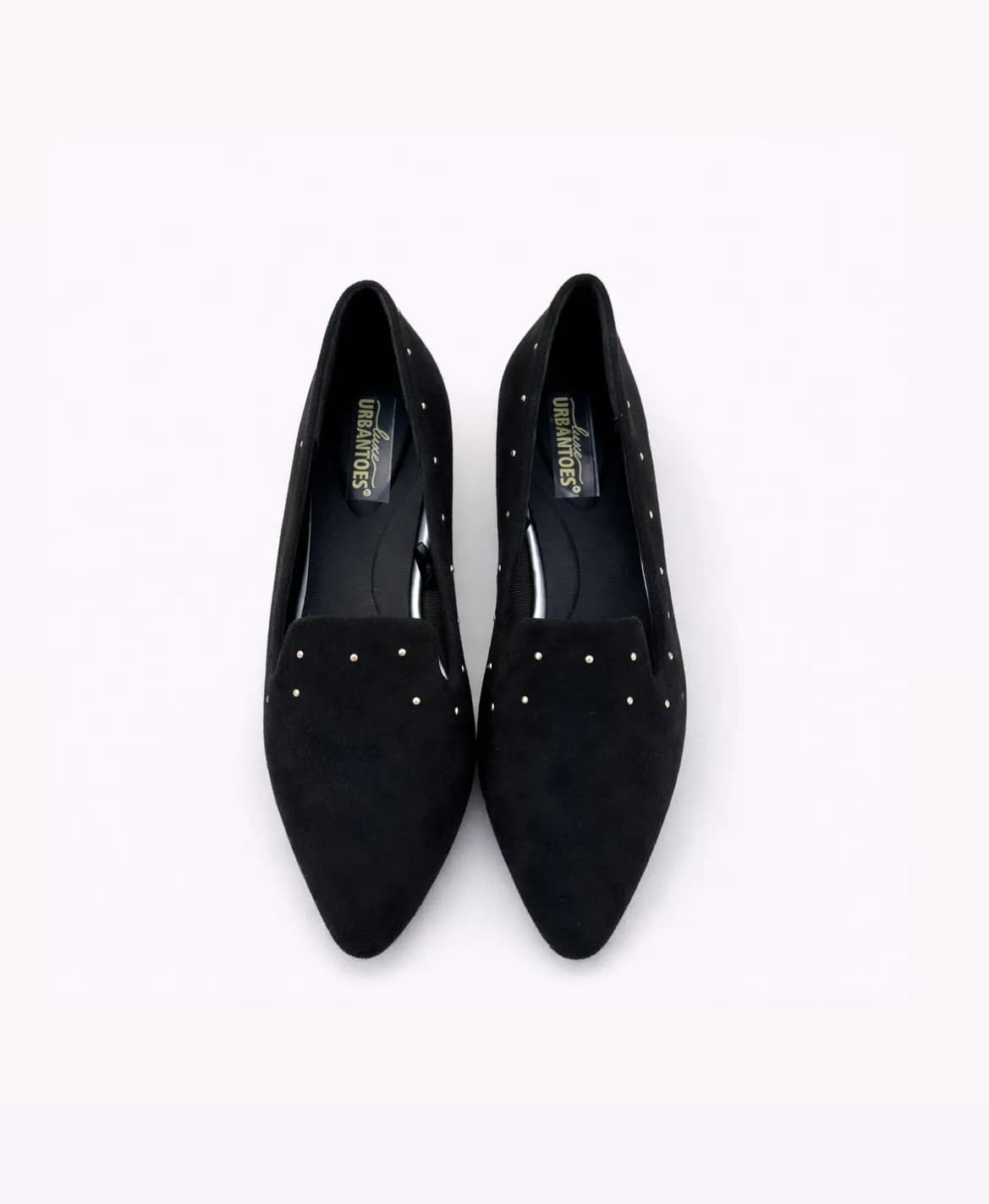 UrbanToes Women Black Suede Embellished Loafers