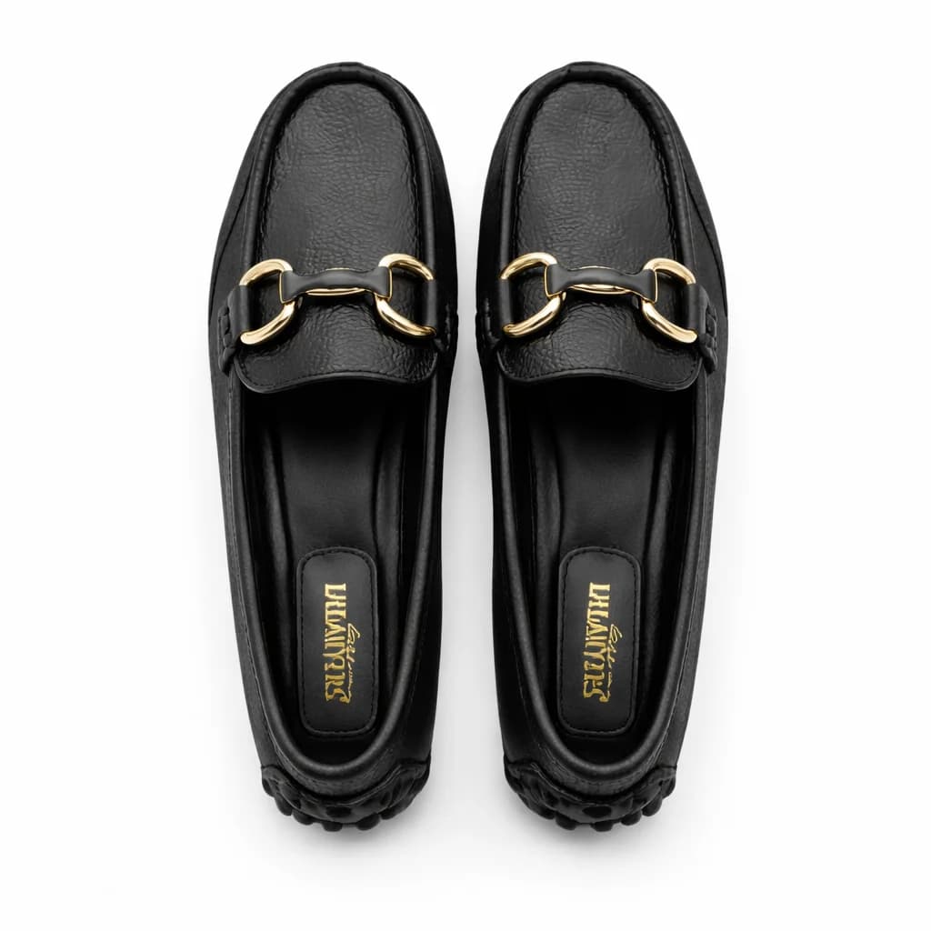 UrbanToes Women’s Black Cushioned Walking Flats