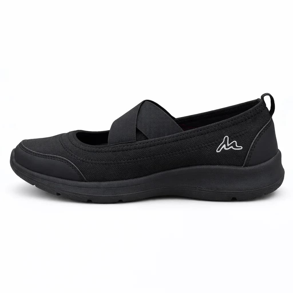 UrbanToes Women’s Black Slip On Walking Shoes