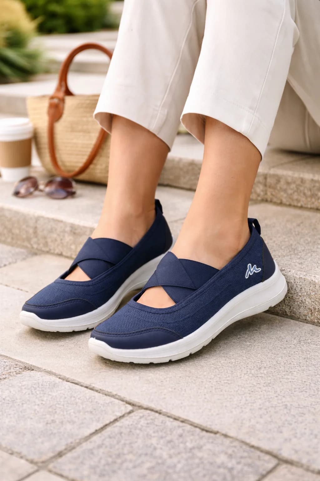 UrbanToes Women’s Navy Blue Slip On Walking Shoes