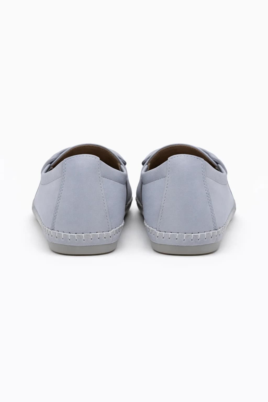 Grey Bow Stone Women Walking Flats