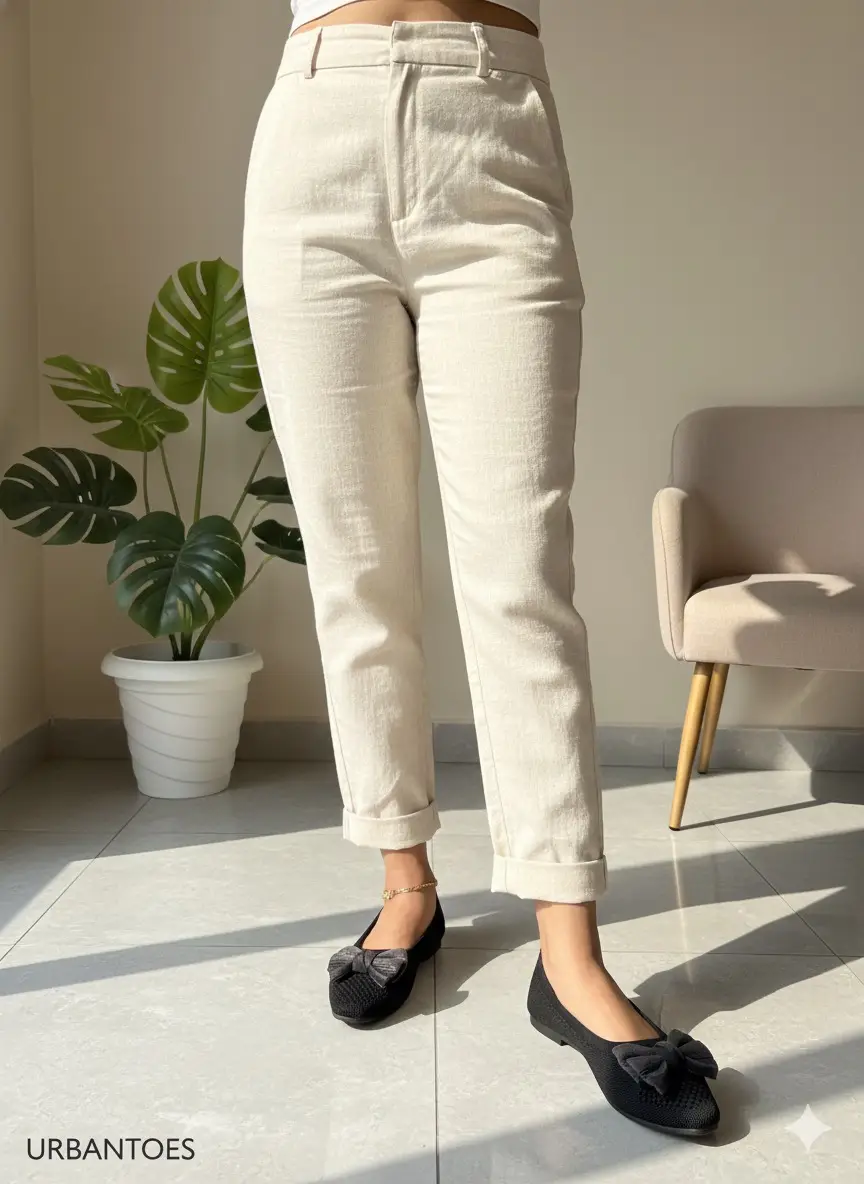 Elegant Black Ballerina Flats with Stylish Bow — Comfort Daily Wear for Women