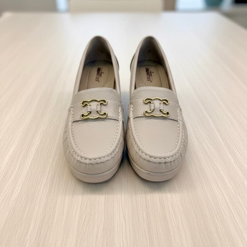 Urbantoes Comfort Light Wedges Beige Loafers