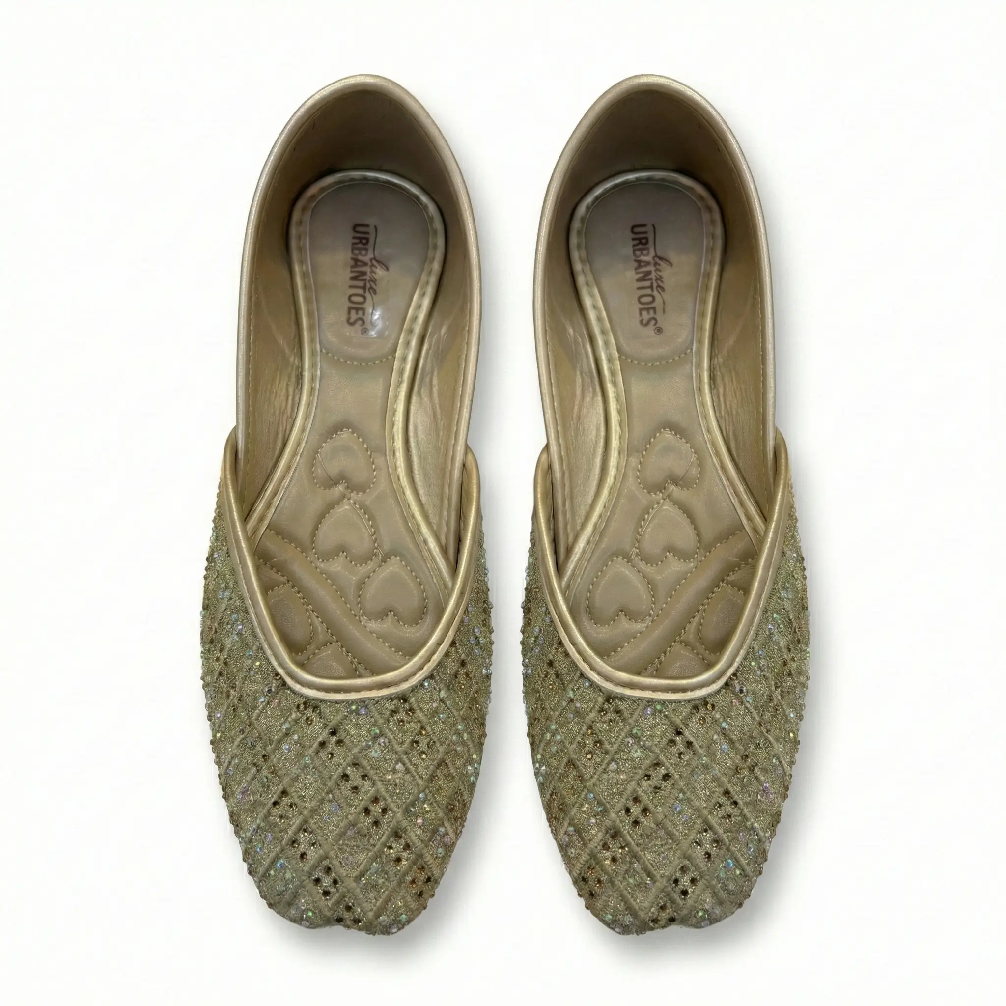 Gold Embroidered Punjabi Jutti for Women – Urbantoes India