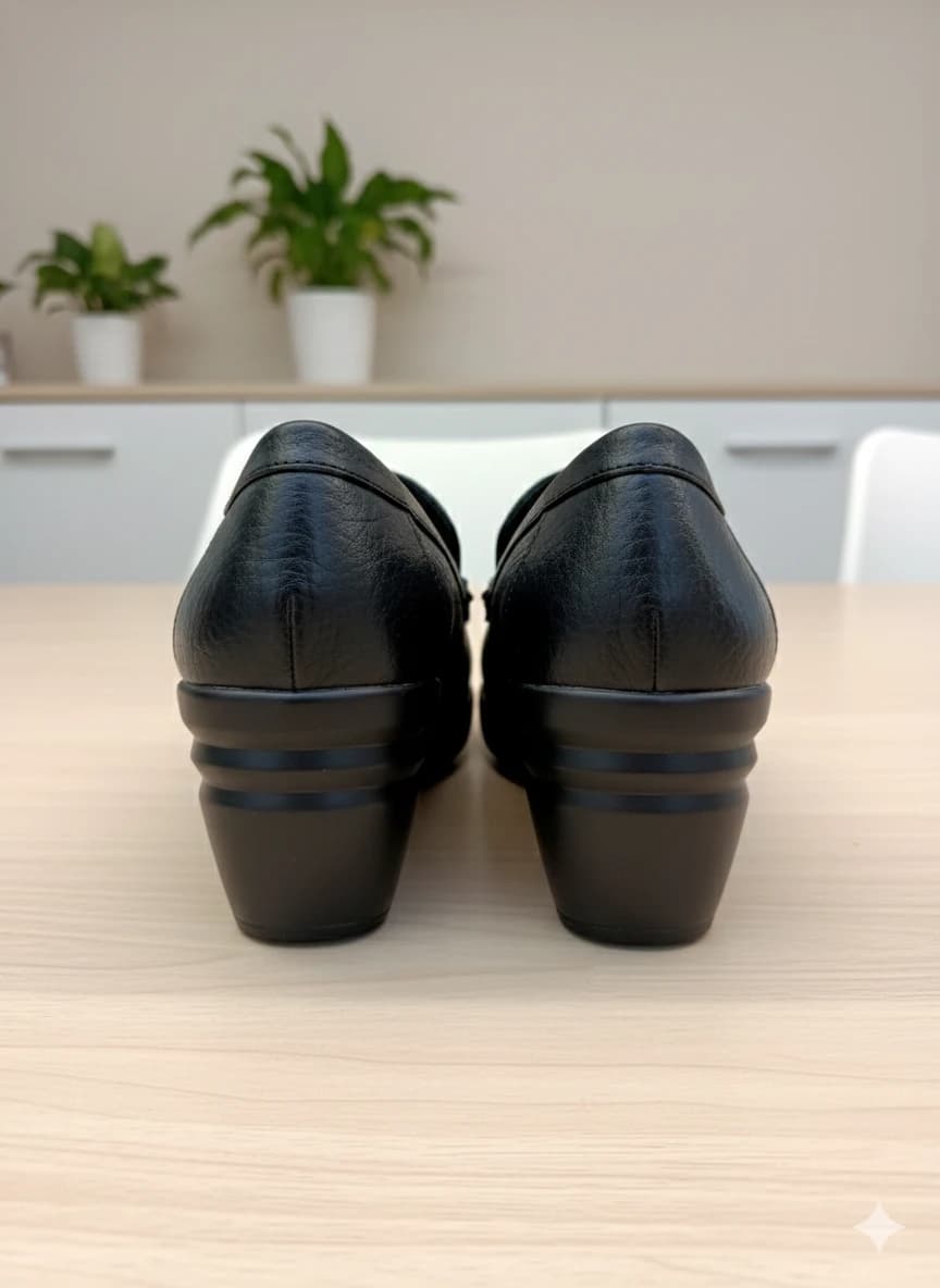 Urbantoes Comfort Light Wedges Black Loafers
