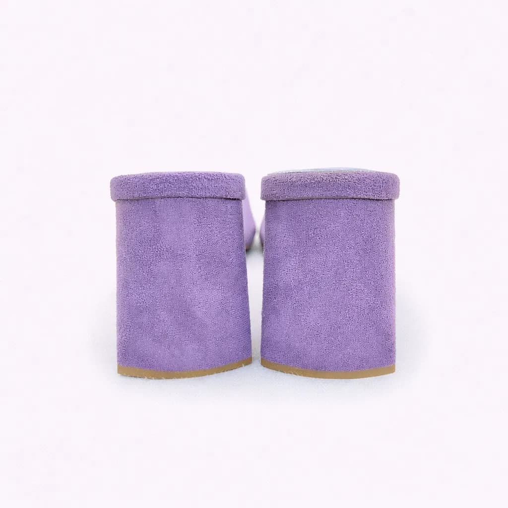 UrbanToes Women’s Purple Block Heel Mule Sandals