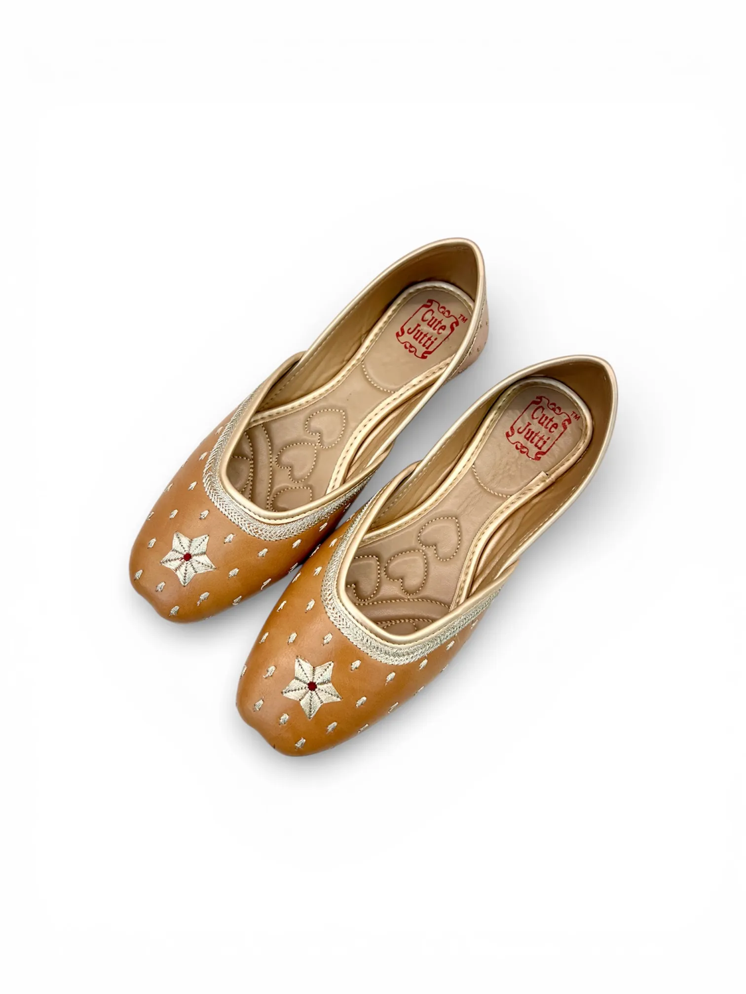 Women’s Brown Handcrafted Punjabi Jutti with Silver Motifs