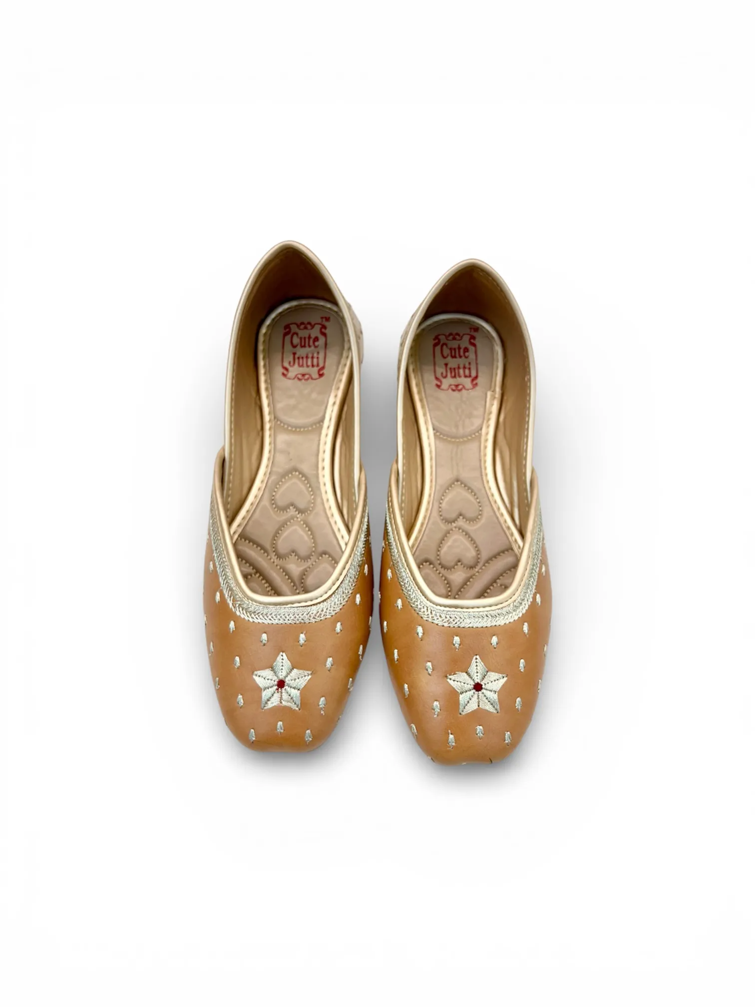 Women’s Brown Handcrafted Punjabi Jutti with Silver Motifs