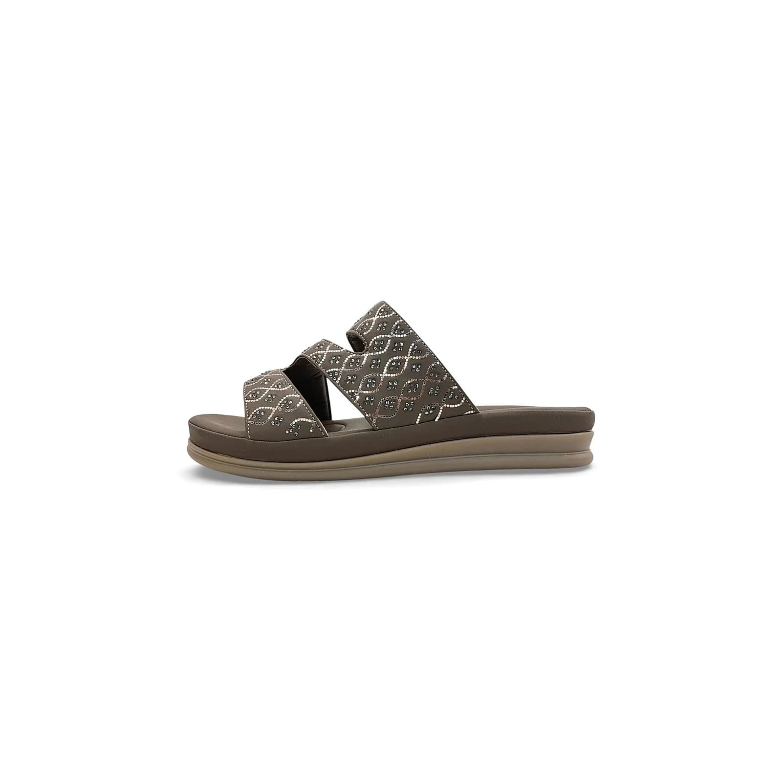 Comfort Brown Wedge Sandals for Women – Embellished Ethnic Platform Slippers