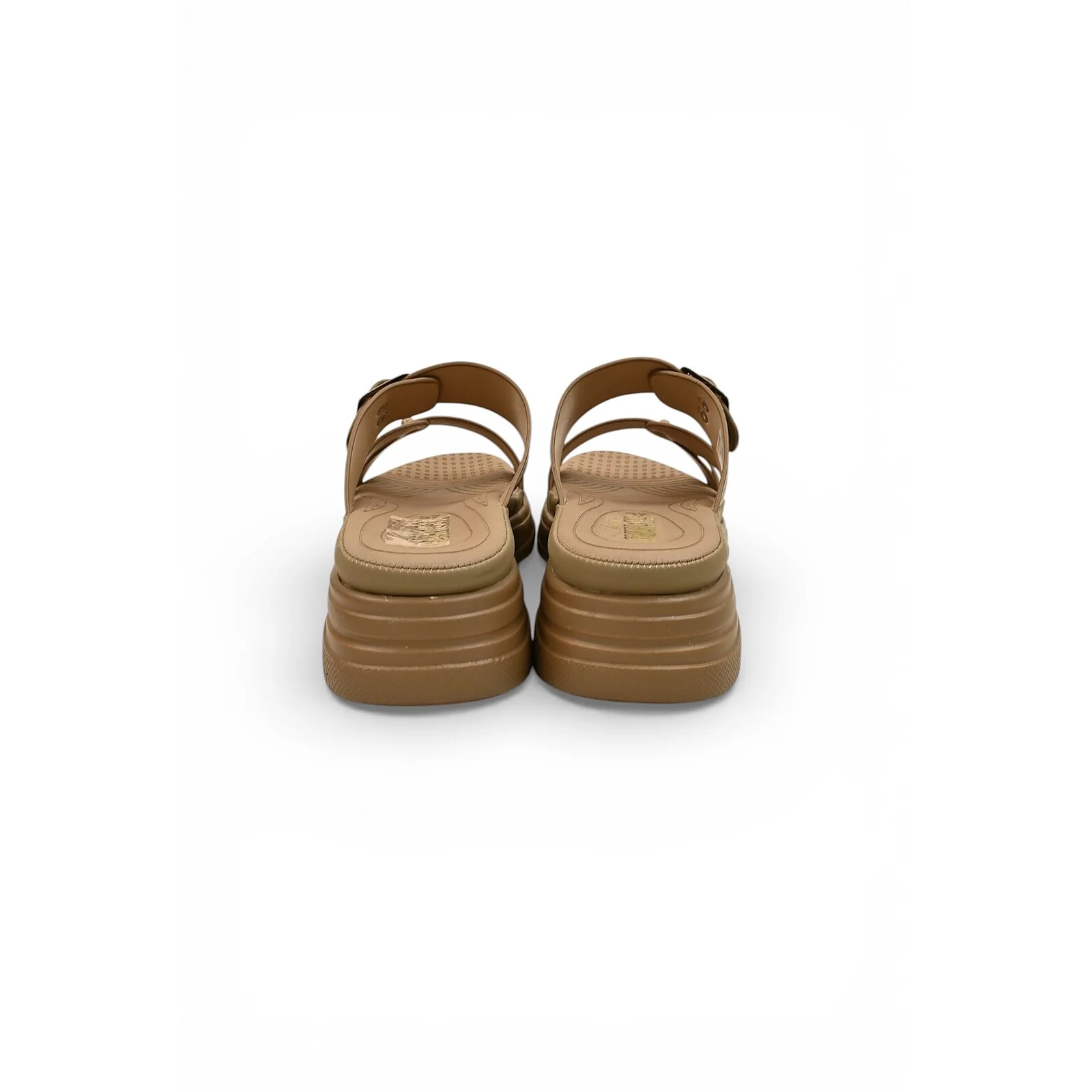 Khakhi Multi Strap Platform Sandals for Women – Vegan Leather Comfort Wear