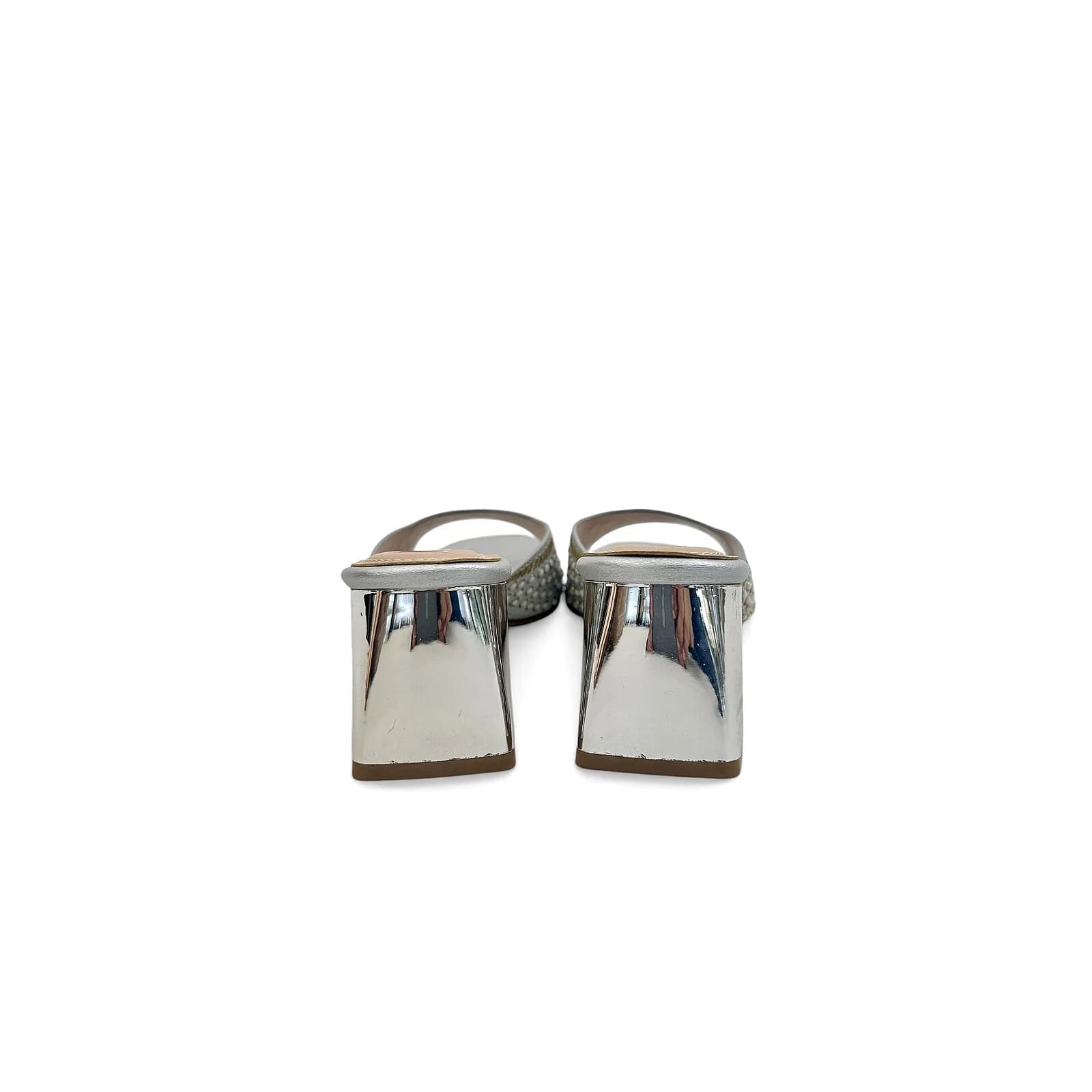Silver Embellished Block Heel Sandals for Women – Urbantoes