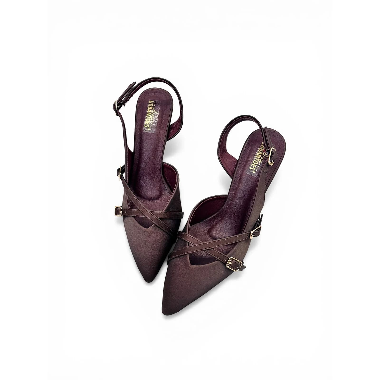 Cherry Pointed Toe Slingback Kitten Heels for Women – Urbantoes India
