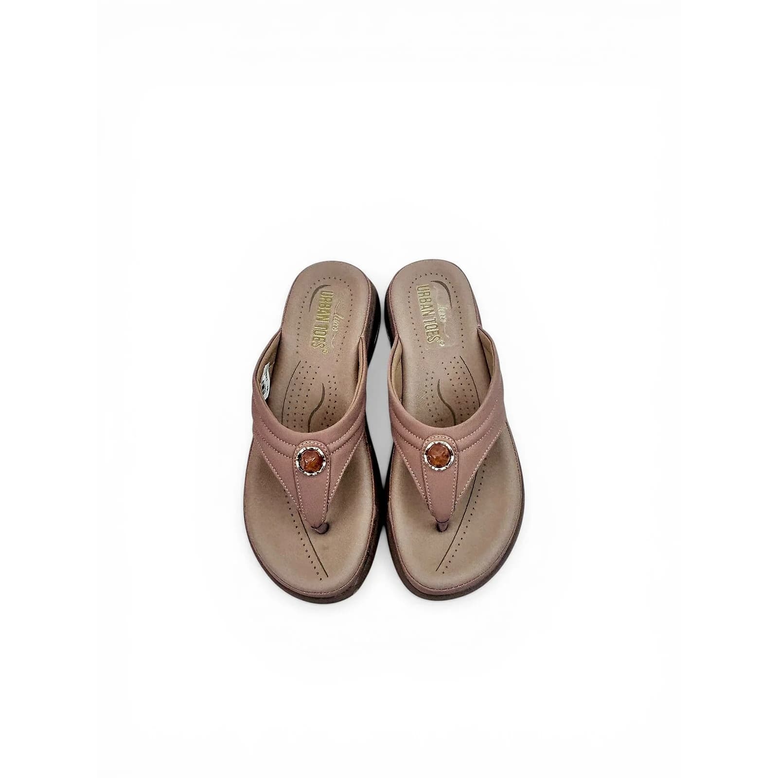 Brown Cushioned Toe-Post Comfort Sandals for Women – Urbantoes