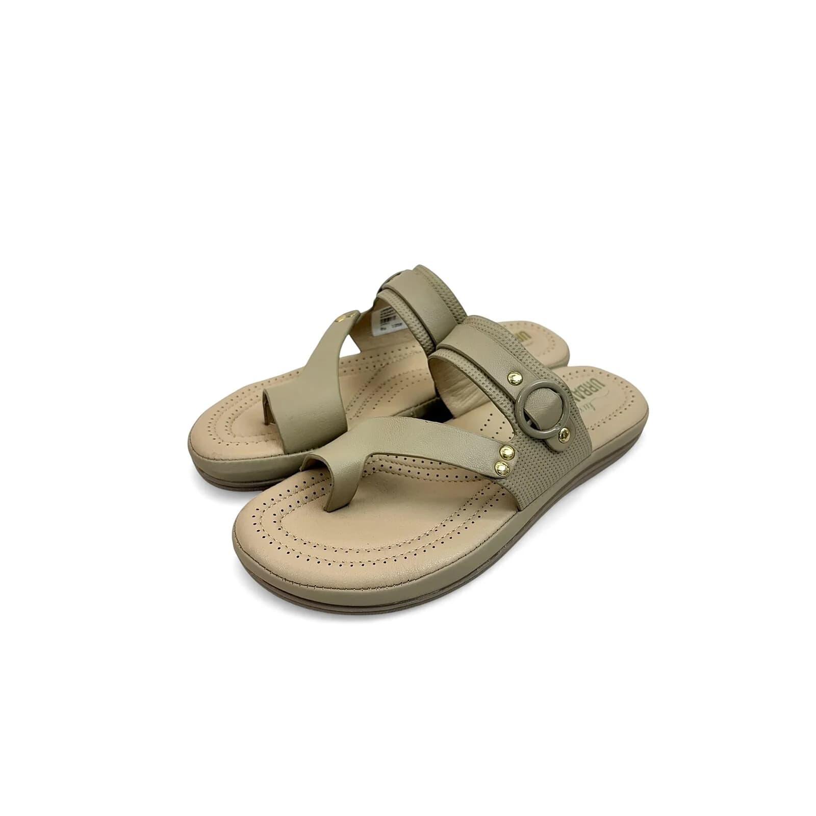 Khakhi Cushioned Toe-Post Comfort Sandals for Women – Urbantoes India