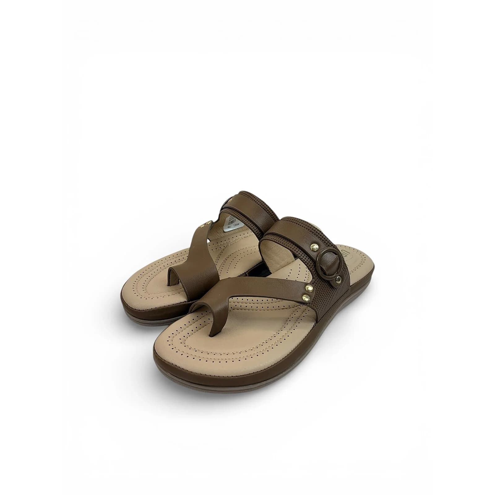 Brown Cushioned Toe-Post Comfort Sandals for Women – Urbantoes India