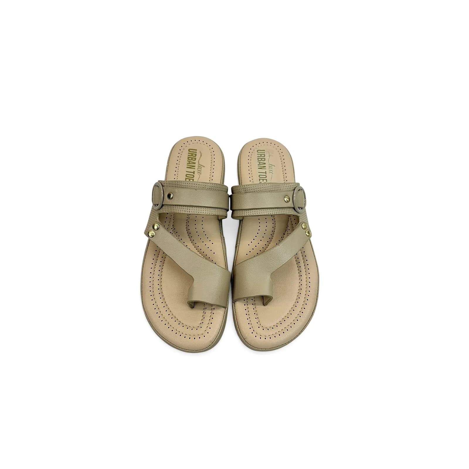 Khakhi Cushioned Toe-Post Comfort Sandals for Women – Urbantoes India