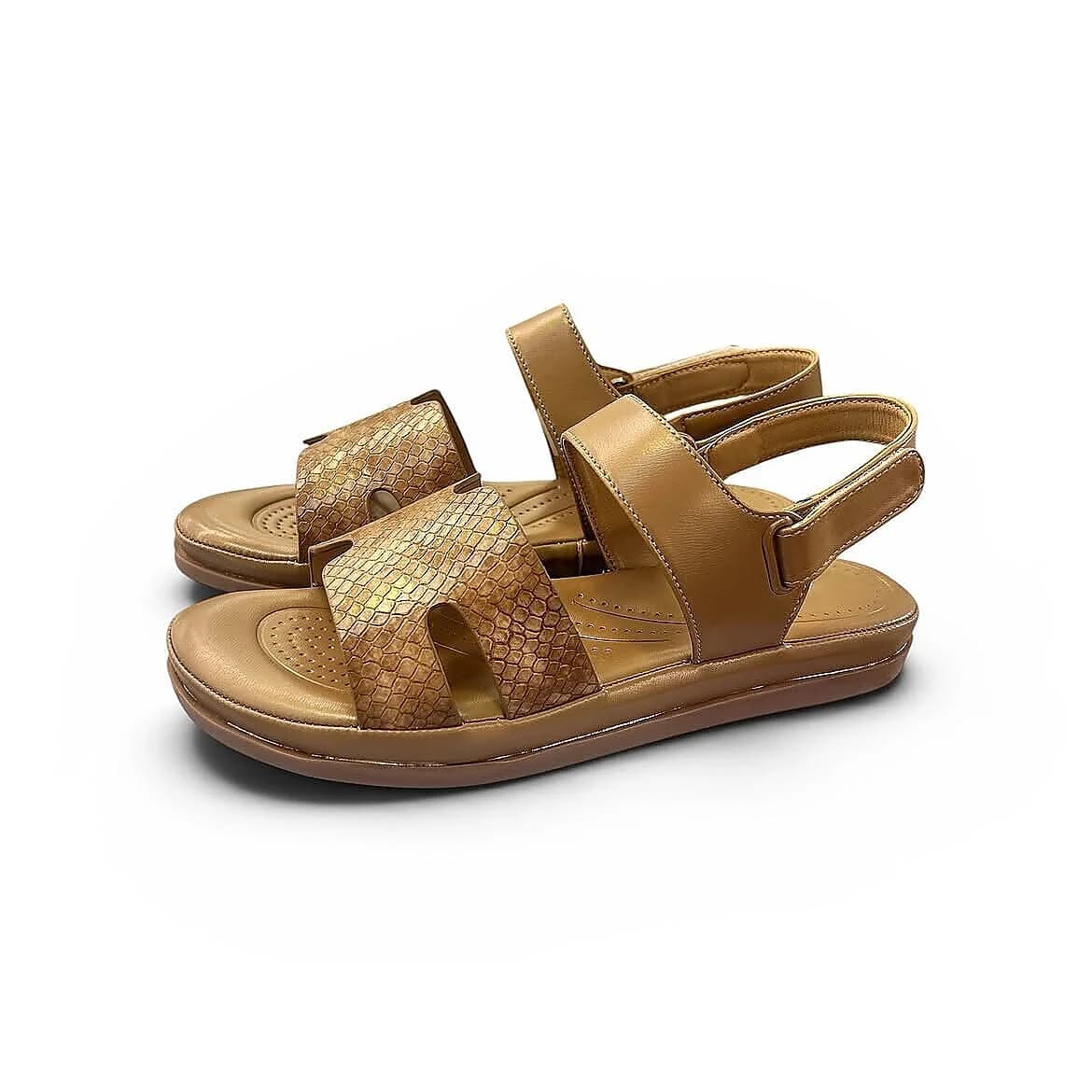Tan Comfort Sandals for Women with Adjustable Back Strap | UrbanToes