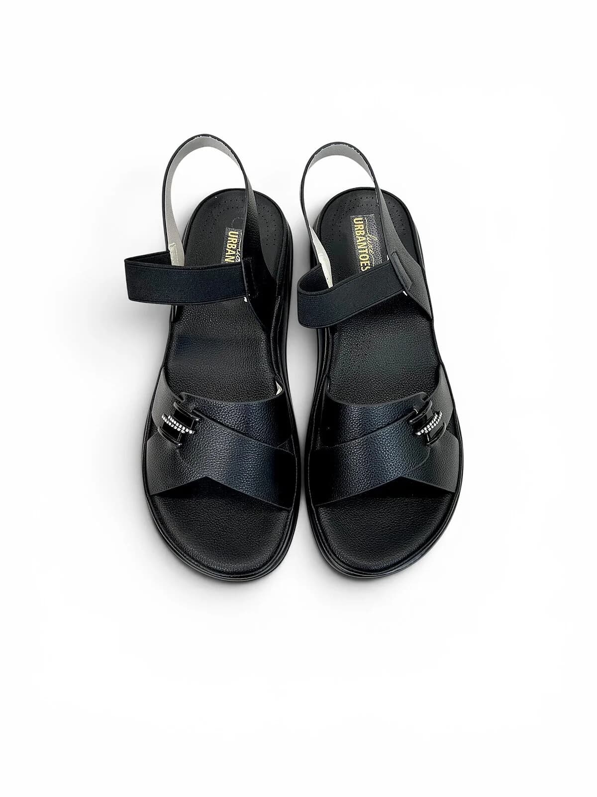 Black Comfort Sandals for Women Daily Wear | UrbanToes