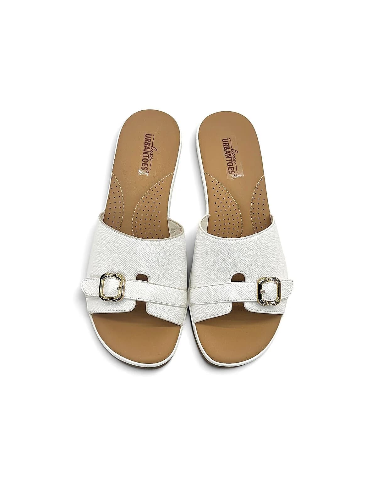 White Wedge Sandals for Women Daily Wear | UrbanToes