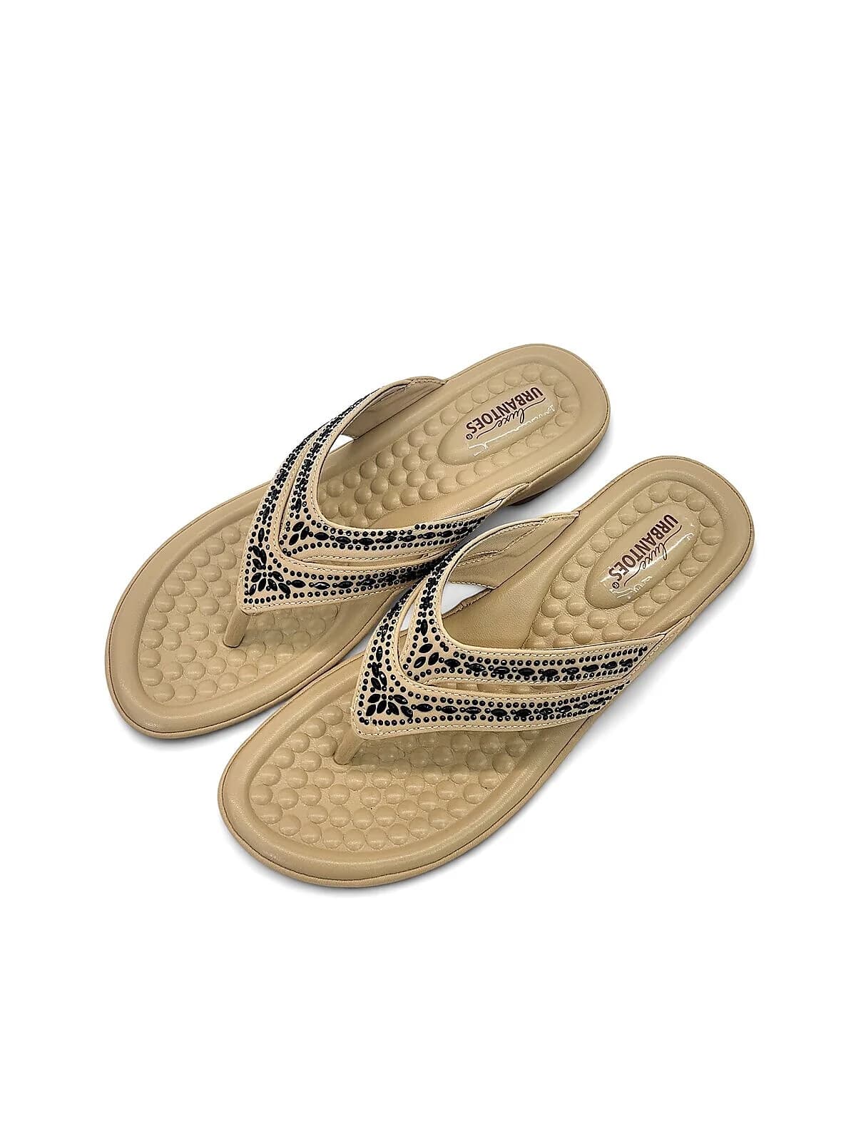 Beige Toe Post Sandals for Women Daily Wear | UrbanToes