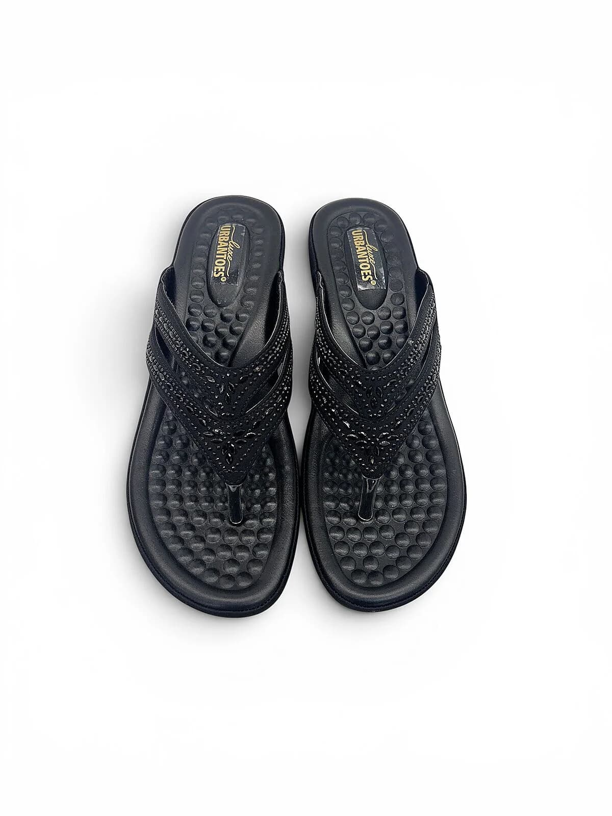 Black Toe Post Sandals for Women Daily Wear | UrbanToes