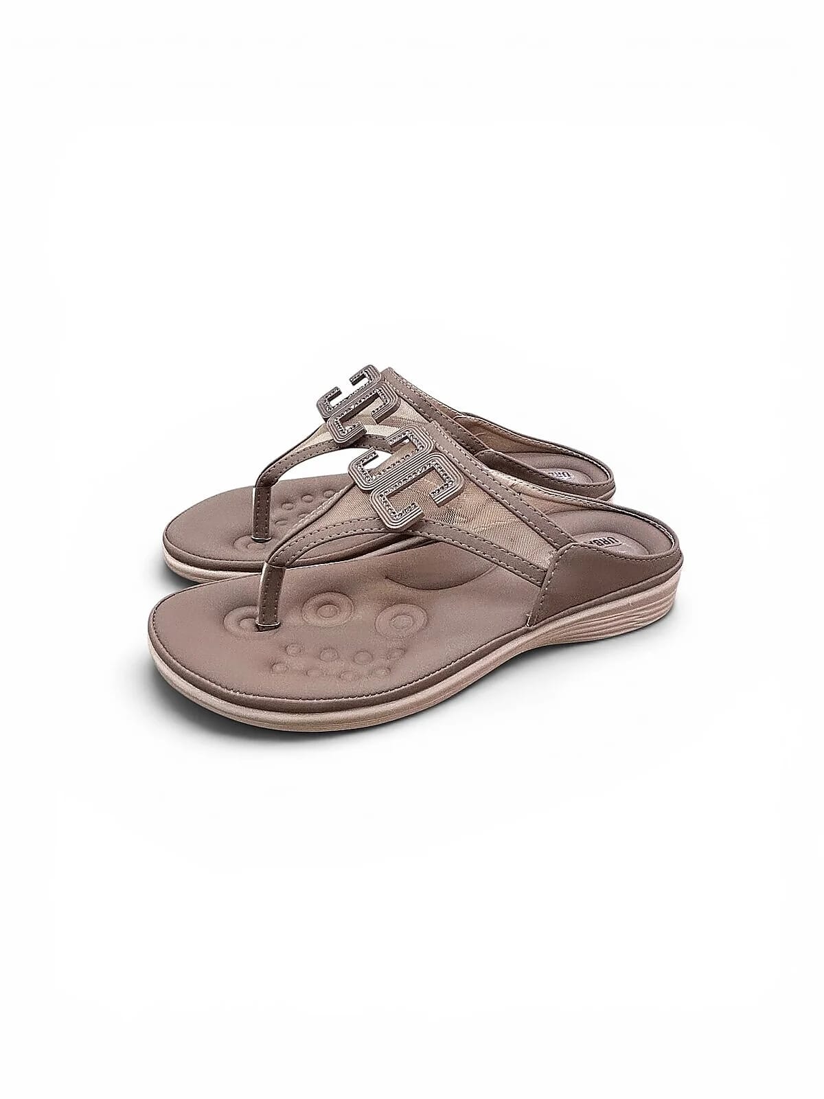 Brown Platform Toe-Post Sandals for Women - UrbanToes