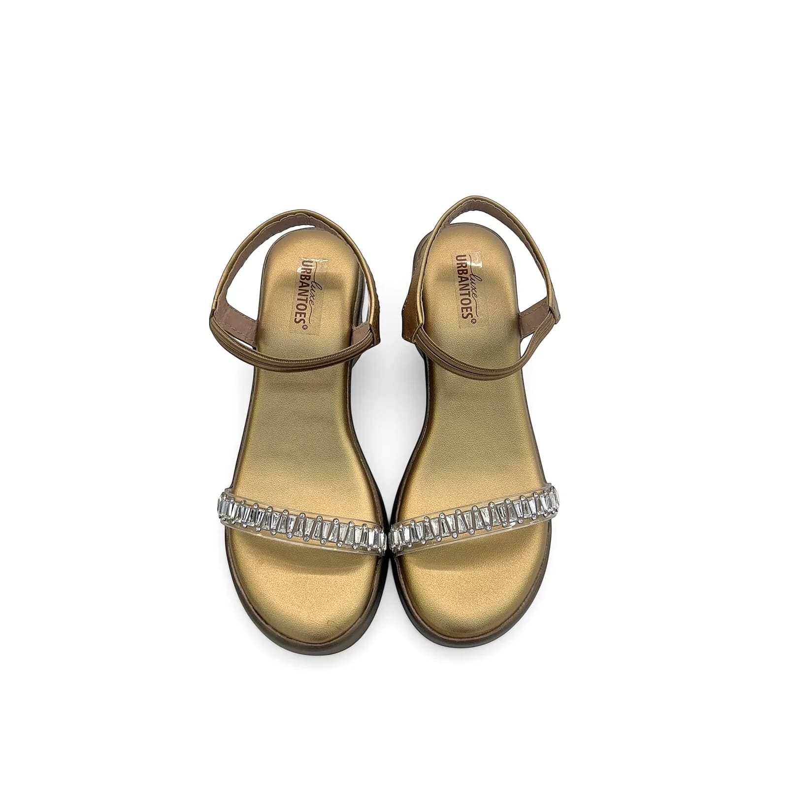 Copper Embellished Wedge Sandals for Women – Festive Platform Heels