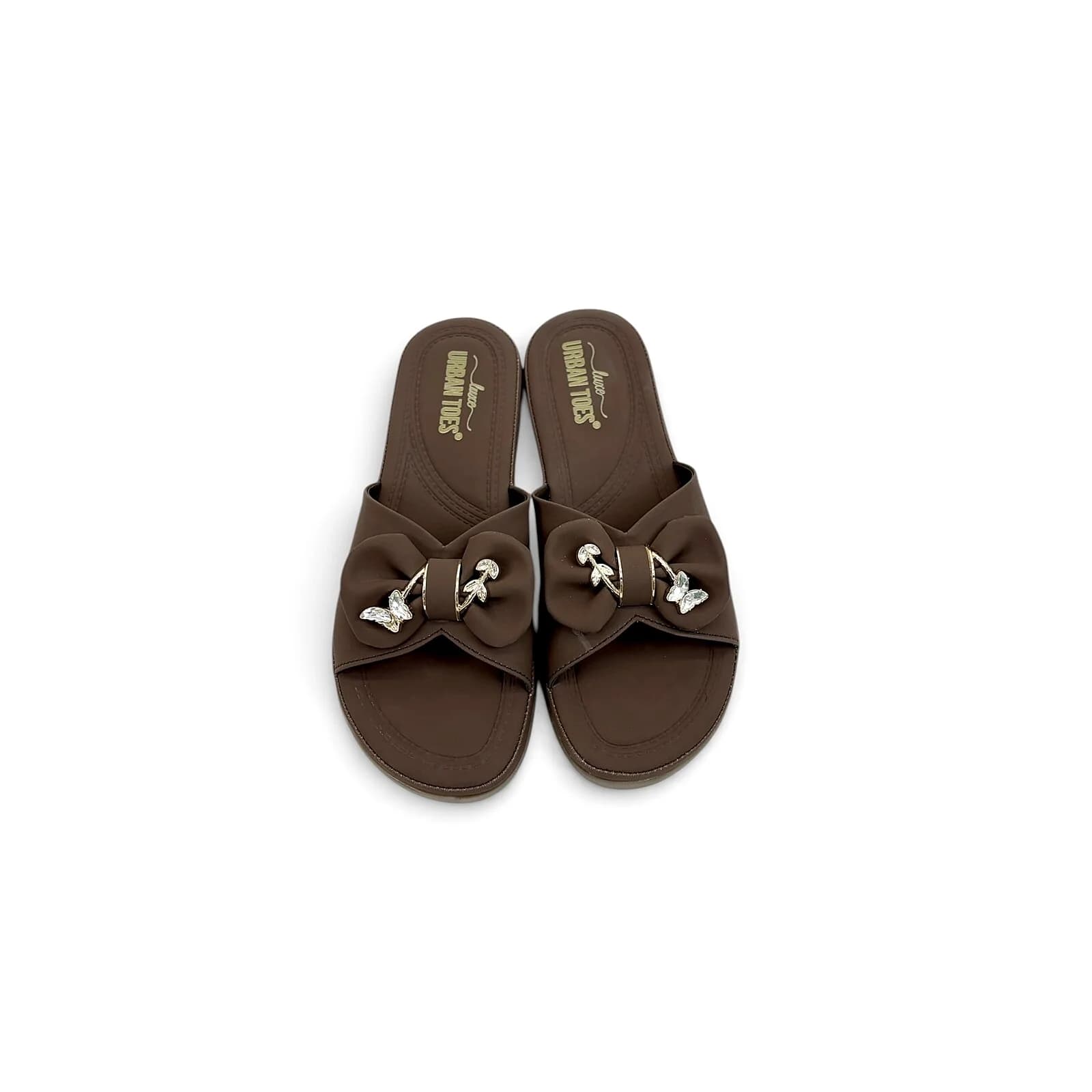 Brown Bow Flat Sandals for women – Urbantoes India