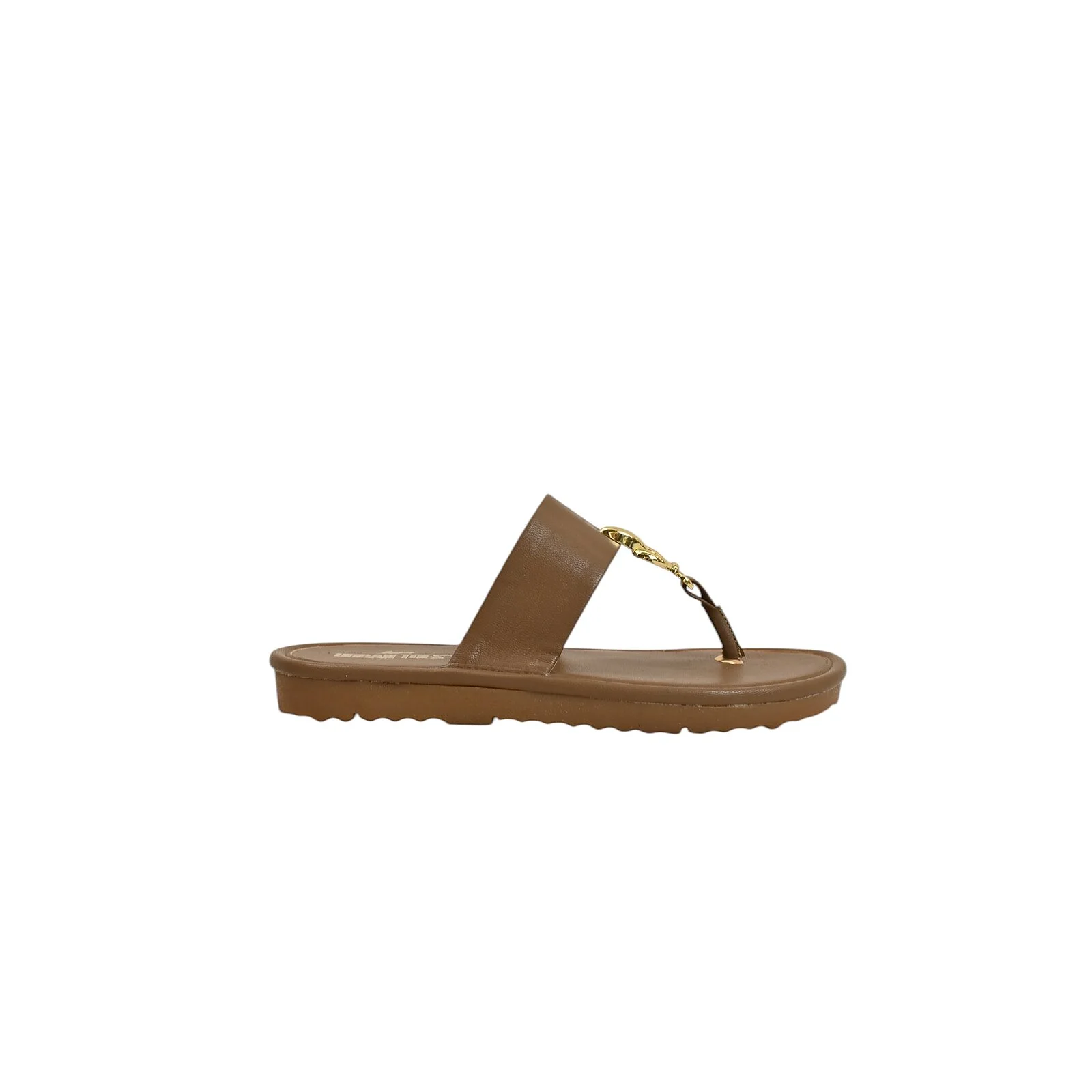 Brown Buckle Flat Slippers Women – Vegan Leather Daily Wear - UrbanToes
