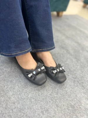 Glam Bow Ballerina Black