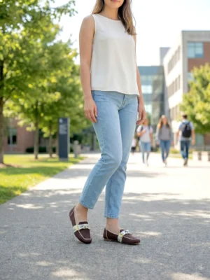 Coffee Brown Knit Loafers