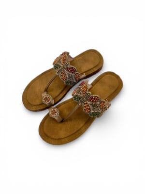 embellished kolhapuri sandals