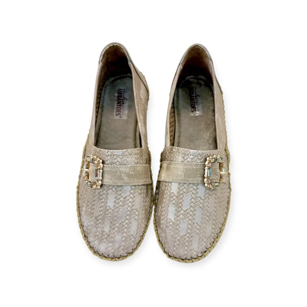 UrbanToes Grace Buckle Comfort Loafers Brown