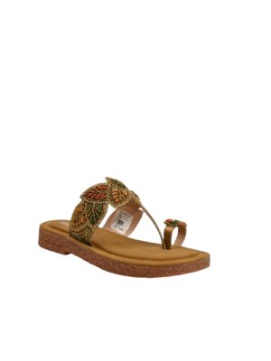 ethnic beaded toe ring flat sandals women