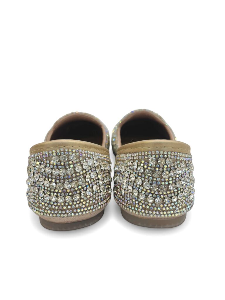 RoseGold Crystal Embellished Jutti for Women – Wedding & Festive Wear