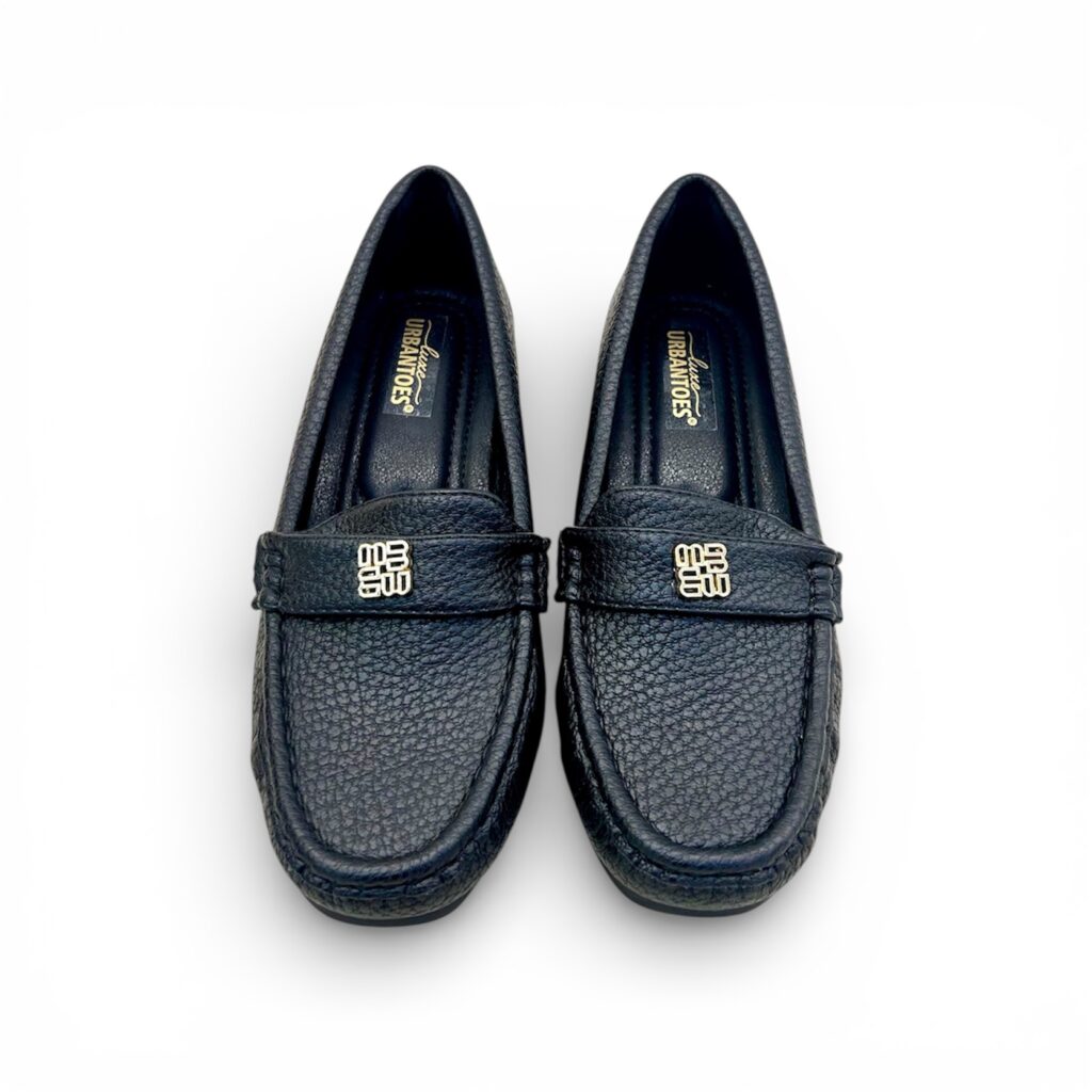 Black Wedge Loafers for Women – Comfort Slip-On Everyday Shoes