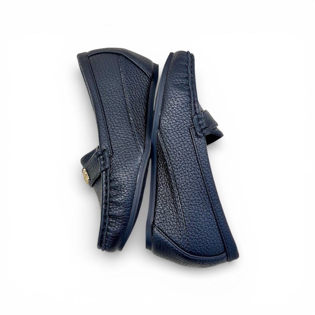 Black Wedge Loafers for Women – Comfort Slip-On Everyday Shoes