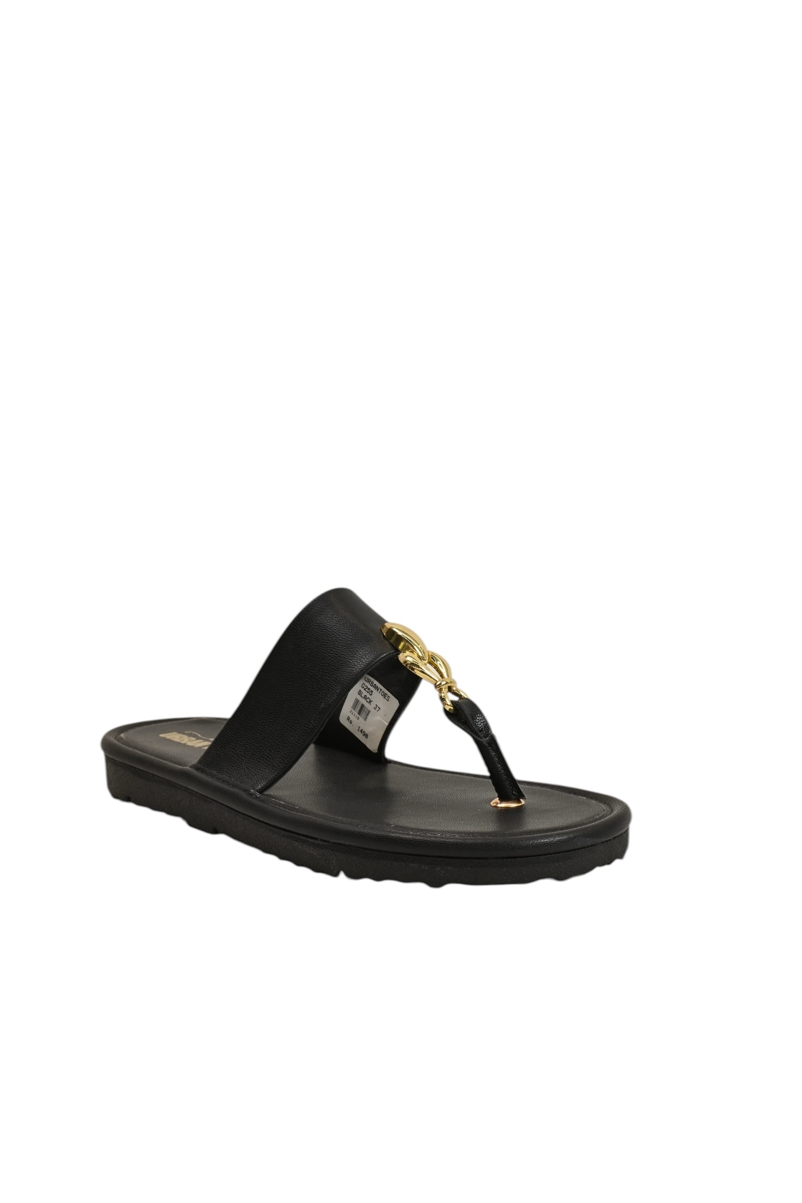Black Buckle Flat Slippers Women – Vegan Leather Daily Wear - Image 2