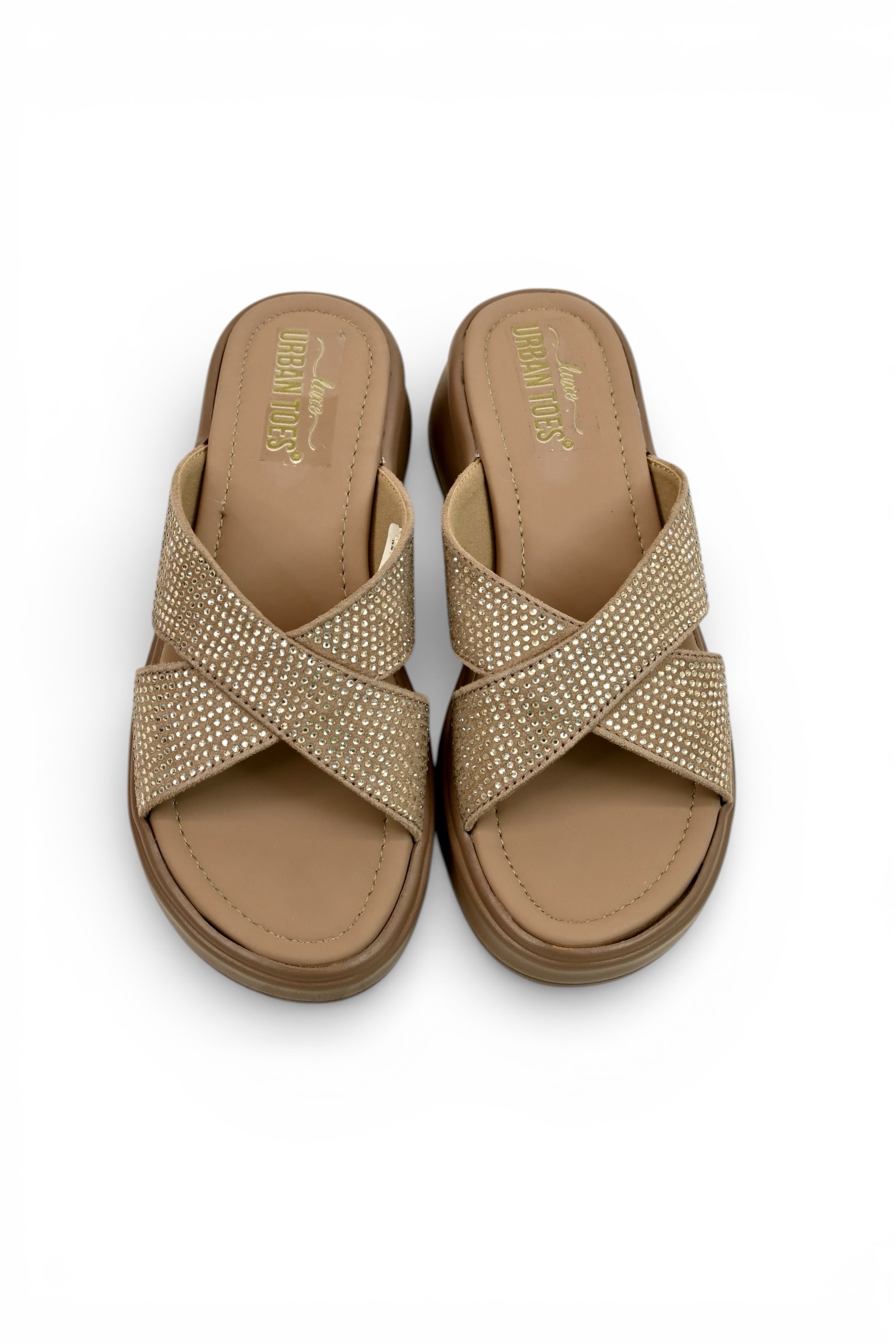 Brown Embellished Platform Slide for Women – Comfort Daily Wear - Image 4